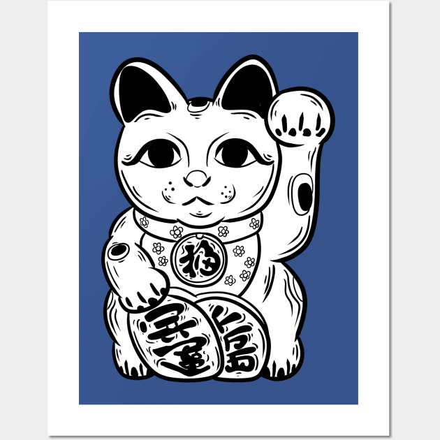 Maneki Neko Wall Art by absolemstudio